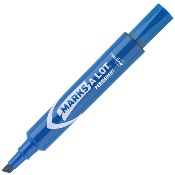 Avery&reg; Marks A Lot Permanent Markers, Regular Desk-Style, 1 Blue Marker
